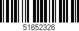Código de barras (EAN, GTIN, SKU, ISBN): '51652326'