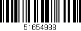 Código de barras (EAN, GTIN, SKU, ISBN): '51654988'