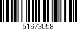 Código de barras (EAN, GTIN, SKU, ISBN): '51673058'
