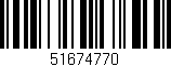 Código de barras (EAN, GTIN, SKU, ISBN): '51674770'