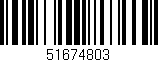 Código de barras (EAN, GTIN, SKU, ISBN): '51674803'