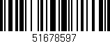 Código de barras (EAN, GTIN, SKU, ISBN): '51678597'