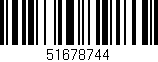 Código de barras (EAN, GTIN, SKU, ISBN): '51678744'