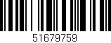 Código de barras (EAN, GTIN, SKU, ISBN): '51679759'