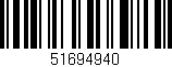Código de barras (EAN, GTIN, SKU, ISBN): '51694940'