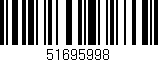 Código de barras (EAN, GTIN, SKU, ISBN): '51695998'