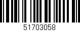 Código de barras (EAN, GTIN, SKU, ISBN): '51703058'