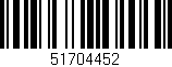 Código de barras (EAN, GTIN, SKU, ISBN): '51704452'