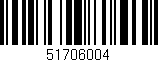 Código de barras (EAN, GTIN, SKU, ISBN): '51706004'