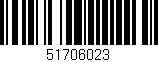Código de barras (EAN, GTIN, SKU, ISBN): '51706023'
