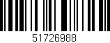 Código de barras (EAN, GTIN, SKU, ISBN): '51726988'