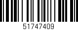 Código de barras (EAN, GTIN, SKU, ISBN): '51747409'