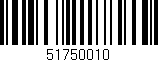 Código de barras (EAN, GTIN, SKU, ISBN): '51750010'