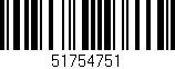 Código de barras (EAN, GTIN, SKU, ISBN): '51754751'