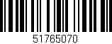 Código de barras (EAN, GTIN, SKU, ISBN): '51765070'