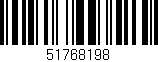 Código de barras (EAN, GTIN, SKU, ISBN): '51768198'