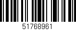 Código de barras (EAN, GTIN, SKU, ISBN): '51768961'