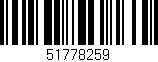 Código de barras (EAN, GTIN, SKU, ISBN): '51778259'