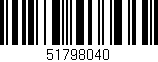 Código de barras (EAN, GTIN, SKU, ISBN): '51798040'