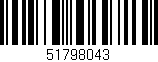 Código de barras (EAN, GTIN, SKU, ISBN): '51798043'