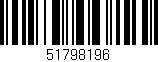 Código de barras (EAN, GTIN, SKU, ISBN): '51798196'