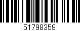Código de barras (EAN, GTIN, SKU, ISBN): '51798359'