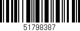 Código de barras (EAN, GTIN, SKU, ISBN): '51798387'