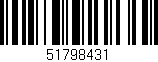 Código de barras (EAN, GTIN, SKU, ISBN): '51798431'