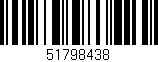 Código de barras (EAN, GTIN, SKU, ISBN): '51798438'