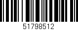 Código de barras (EAN, GTIN, SKU, ISBN): '51798512'