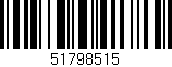 Código de barras (EAN, GTIN, SKU, ISBN): '51798515'