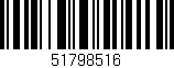Código de barras (EAN, GTIN, SKU, ISBN): '51798516'