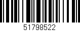 Código de barras (EAN, GTIN, SKU, ISBN): '51798522'