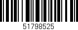 Código de barras (EAN, GTIN, SKU, ISBN): '51798525'