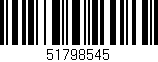 Código de barras (EAN, GTIN, SKU, ISBN): '51798545'