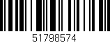 Código de barras (EAN, GTIN, SKU, ISBN): '51798574'