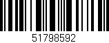 Código de barras (EAN, GTIN, SKU, ISBN): '51798592'