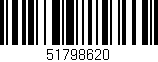 Código de barras (EAN, GTIN, SKU, ISBN): '51798620'