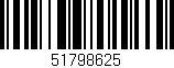 Código de barras (EAN, GTIN, SKU, ISBN): '51798625'
