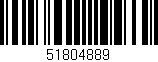 Código de barras (EAN, GTIN, SKU, ISBN): '51804889'