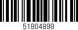 Código de barras (EAN, GTIN, SKU, ISBN): '51804898'