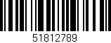 Código de barras (EAN, GTIN, SKU, ISBN): '51812789'