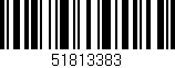 Código de barras (EAN, GTIN, SKU, ISBN): '51813383'