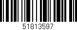 Código de barras (EAN, GTIN, SKU, ISBN): '51813597'