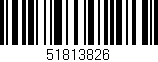 Código de barras (EAN, GTIN, SKU, ISBN): '51813826'