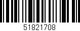 Código de barras (EAN, GTIN, SKU, ISBN): '51821708'