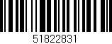 Código de barras (EAN, GTIN, SKU, ISBN): '51822831'