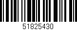 Código de barras (EAN, GTIN, SKU, ISBN): '51825430'