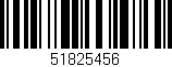 Código de barras (EAN, GTIN, SKU, ISBN): '51825456'