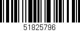 Código de barras (EAN, GTIN, SKU, ISBN): '51825796'